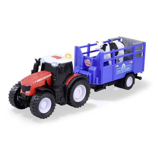 DICKIE MASSEY FERGUSON TRACTOR SI REMORCA CU SUNETE SI LUMINI, DICKIE