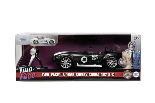 JADA BATMAN SET FIGURINA TWO FACE SI MASINUTA METALICA SHELBY COBRA 427 SCARA 1:32, JADATOYS - BATMAN