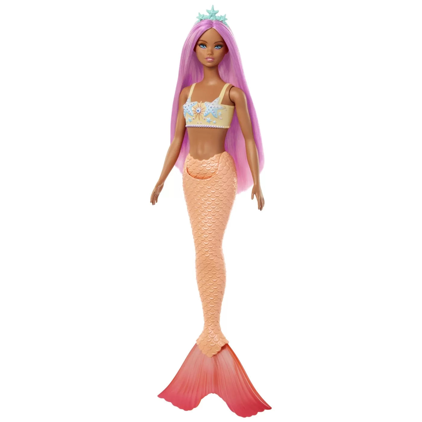 BARBIE DREAMTROPIA PAPUSA SIRENA CU PARUL ROZ SI COADA PORTOCALIE, BARBIE - DREAMTOPIA