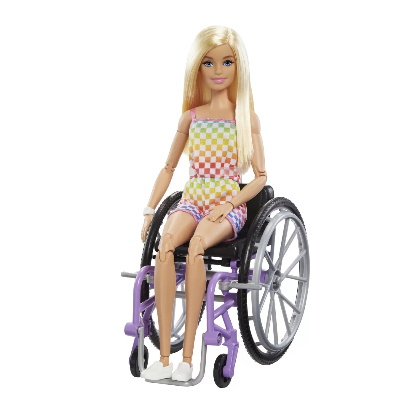 BARBIE PAPUSA BARBIE BLONDA IN SCAUN CU ROTILE, BARBIE - FASHIONISTAS