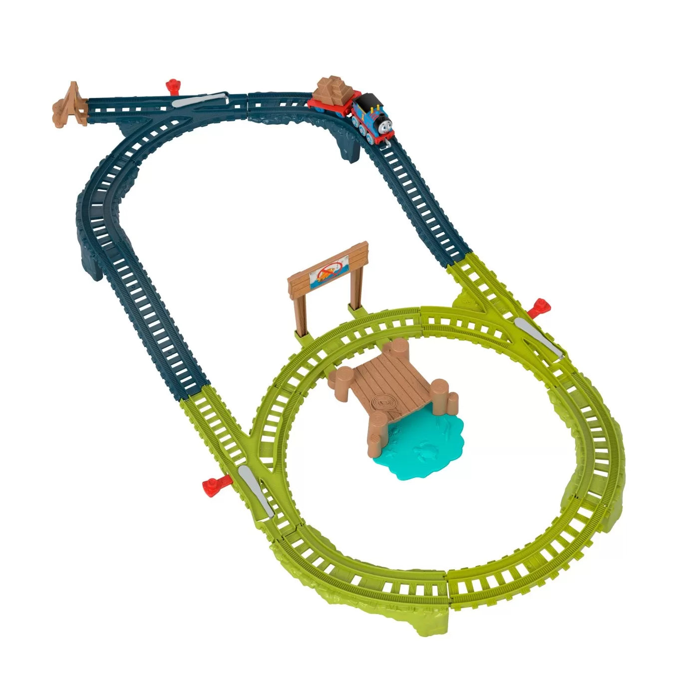 THOMAS SET DE JOACA CU LOCOMOTIVA PUSH ALONG THOMAS SI ACCESORII, THOMAS - THOMAS