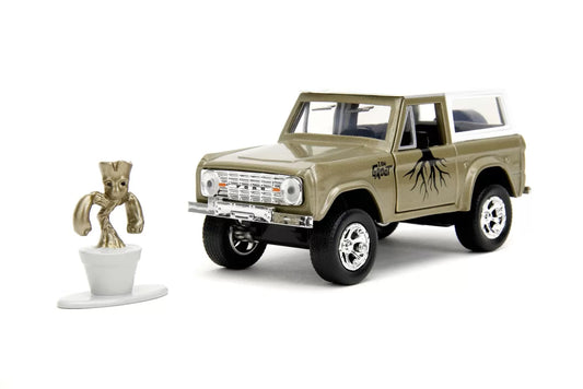 JADA MARVEL SET MASINUTA METALICA FORD BRONCO SI FIGURINA GROOT, JADATOYS