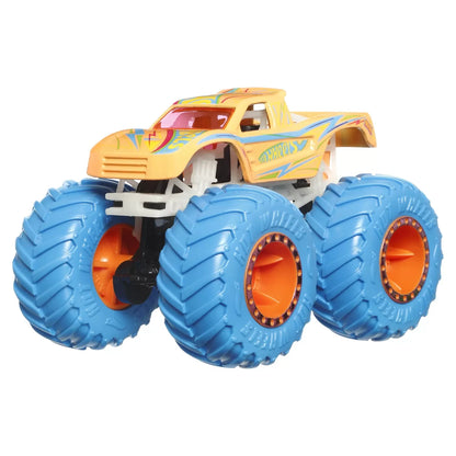HOT WHEELS MONSTER TRUCK GLOW IN THE DARK MASINUTA PODIUM CRASHER SCARA 1:64, HOT WHEELS - MONSTER TRUCK
