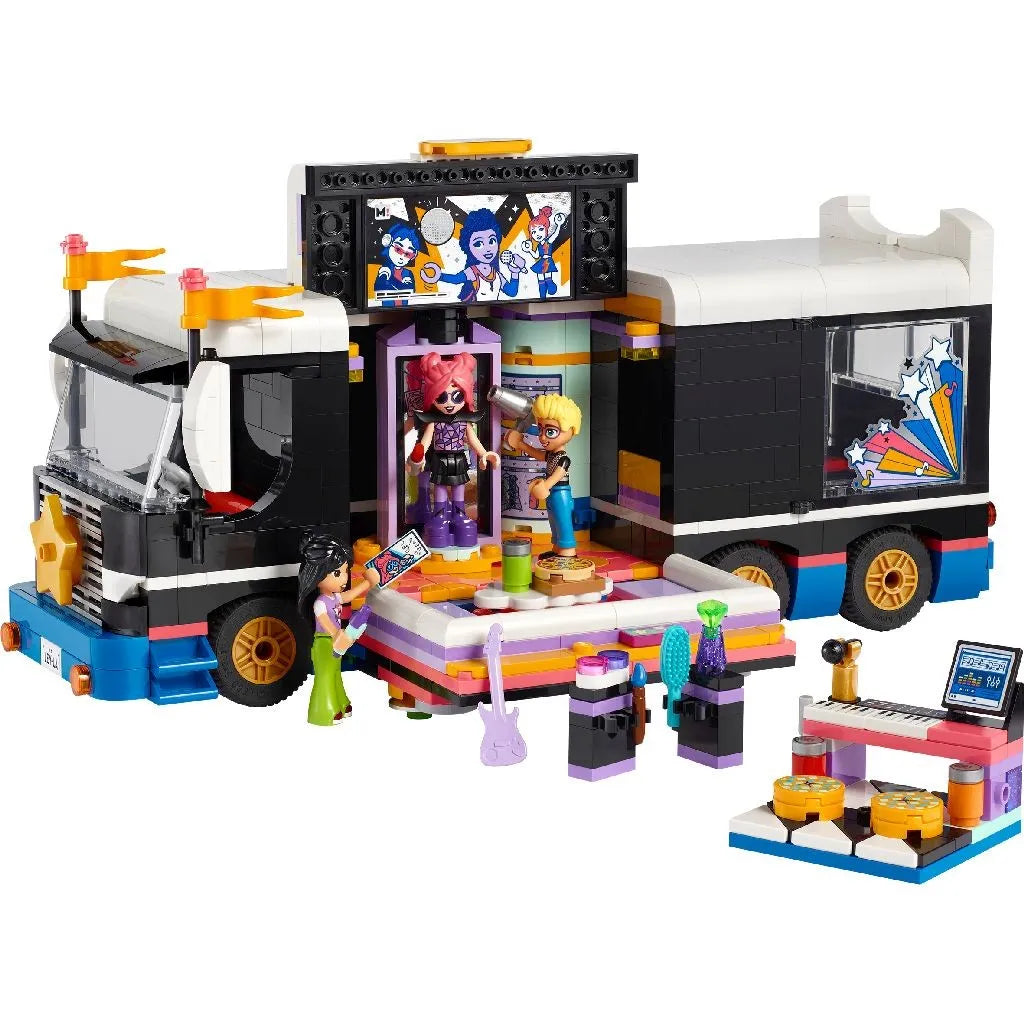 LEGO FRIENDS AUTOCAR DE TURNEU PENTRU STARURI POP 42619, LEGO FRIENDS