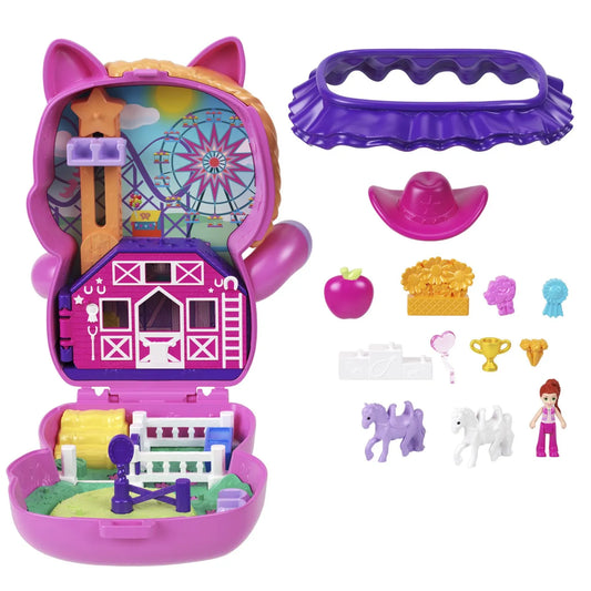 POLLY POCKET SET GENTUTA ANIMALUT PONEI LA RODEO CU ACCESORII, POLLY POCKET