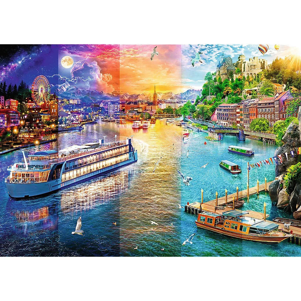 PUZZLE TREFL 1000 CROAZIERA PE RAU, TREFL 1000P
