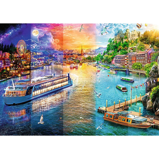 PUZZLE TREFL 1000 CROAZIERA PE RAU, TREFL 1000P