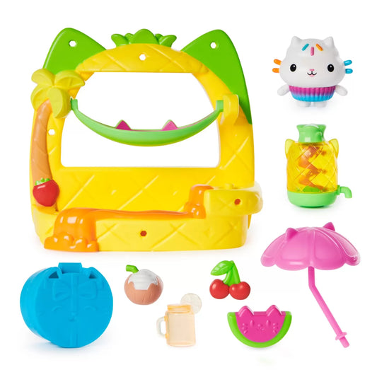 GABBYS DOLLHOUSE SET BALCON PENTRU PETRECEREA CU SMOOTHIE A LUI CAKEY, GABBYS DOLLHOUSE