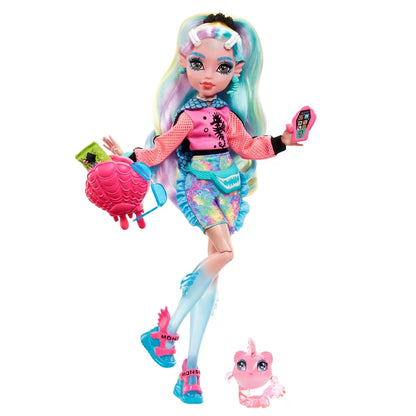 MONSTER HIGH PAPUSA LAGOONA BLUE CU ANIMALUT SI ACCESORII, MONSTER HIGH