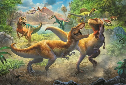 PUZZLE TREFL 160 TYRANNOSAURI IN LUPTA, TREFL 160P