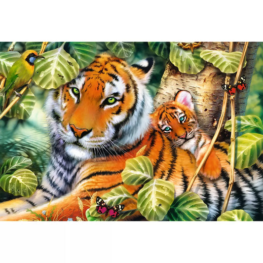 PUZZLE TREFL 1500 TIGRI BENGALEZI IN PADUREA TROPICALA, TREFL 1500P