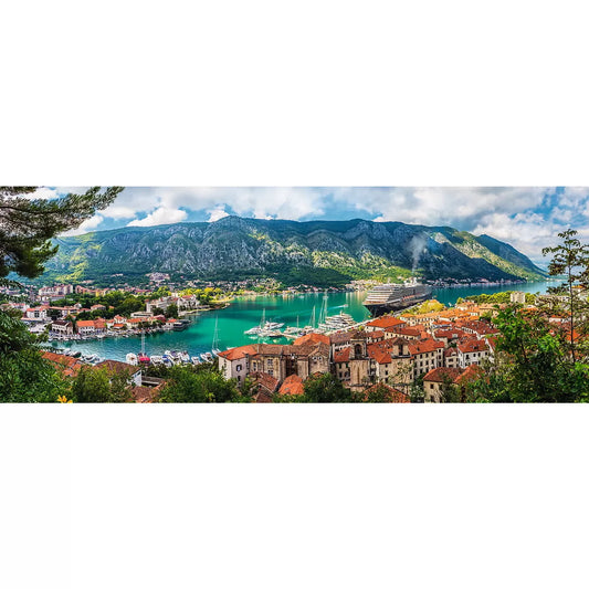 PUZZLE TREFL 500 PANORAMA ORASUL KOTOR MUNTENEGRU, TREFL 500P
