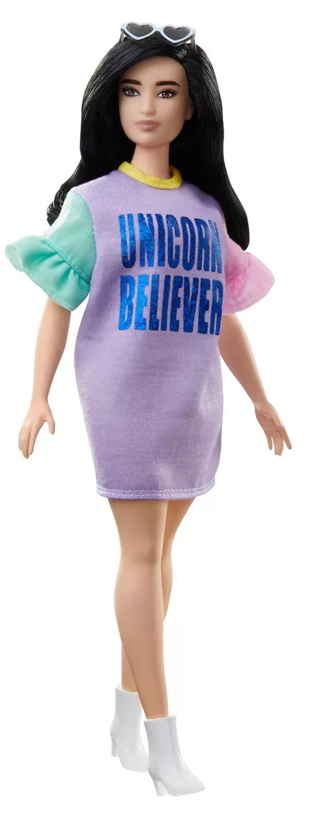 PAPUSA BARBIE FASHIONISTA CU ROCHITA UNICORN BELIEVER, BARBIE - FASHIONISTAS