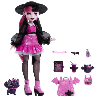 MONSTER HIGH PAPUSA DRACULAURA SI ANIMALUTUL COUNT FABULOUS, MONSTER HIGH
