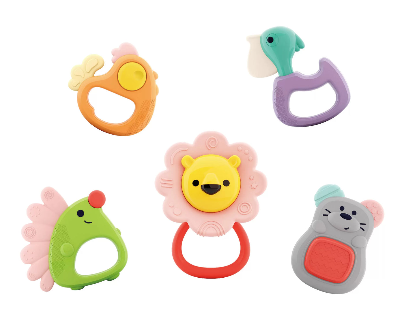 SET 5 JUCARII PENTRU DENTITIE IN CUTIE FOREST BABY, HOLA