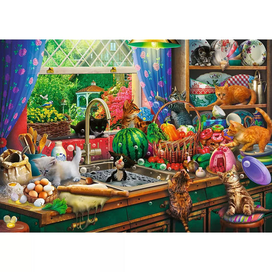 PUZZLE TREFL 1000 PREMIUM PLUS TEA TIME PISICI NAZDRAVANE, TREFL 1000P