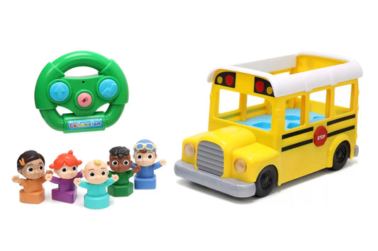 COCOMELON AUTOBUZUL SCOLAR RC CU SUNETE SI LUMINI SCARA 1:18, JADATOYS