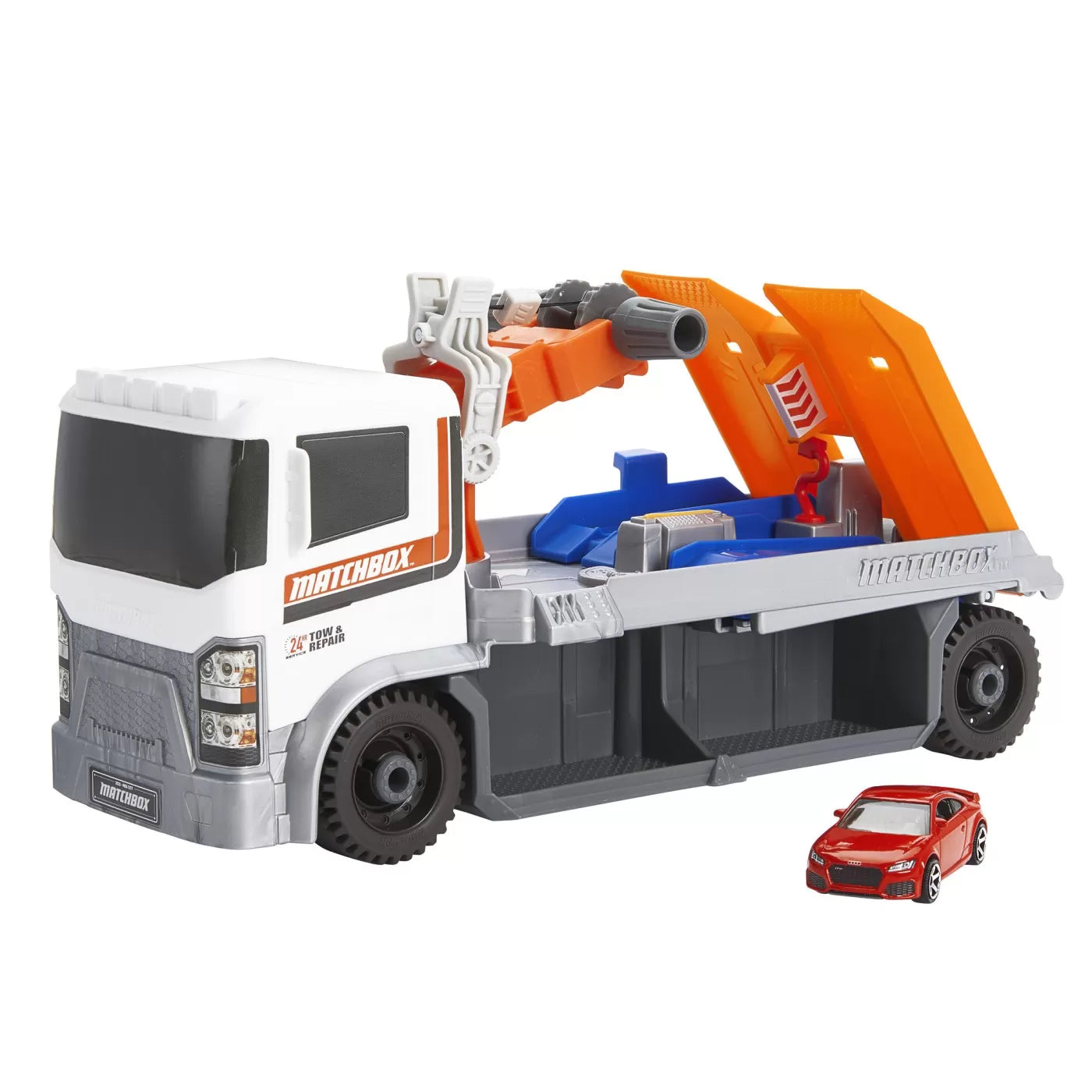 MATCHBOX ACTION DRIVERS CAMION DE REPARATII SI REMORCARE, MATCHBOX