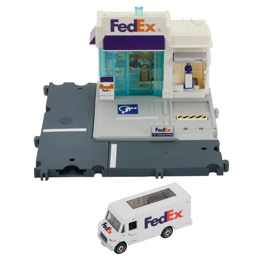 MATCHBOX SET ACTION DRIVERS CENTRUL DE COLETE FEDEX, MATCHBOX