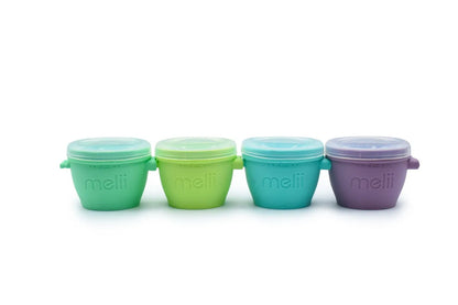SET 4 RECIPIENTE SILICON SNAP&GO, MELII, 4*177 ML, MELII