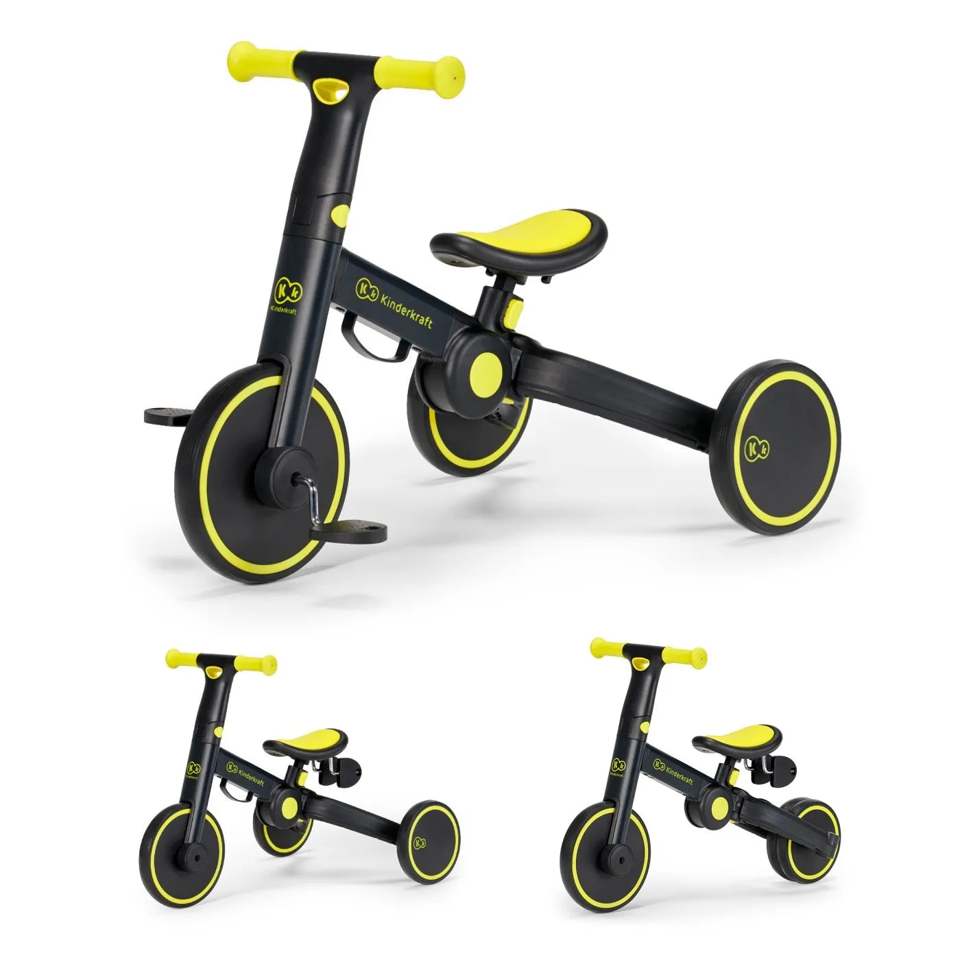 BICICLETA DE ECHILIBRU / TRICICLETA KINDERKRAFT 4TRIKE, BLACK VOLT, KINDERKRAFT