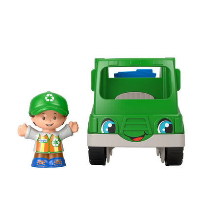 FISHER PRICE LITTLE PEOPLE VEHICUL CAMION RECICLARE 10CM, FISHER PRICE - LITTLE PEOPLE