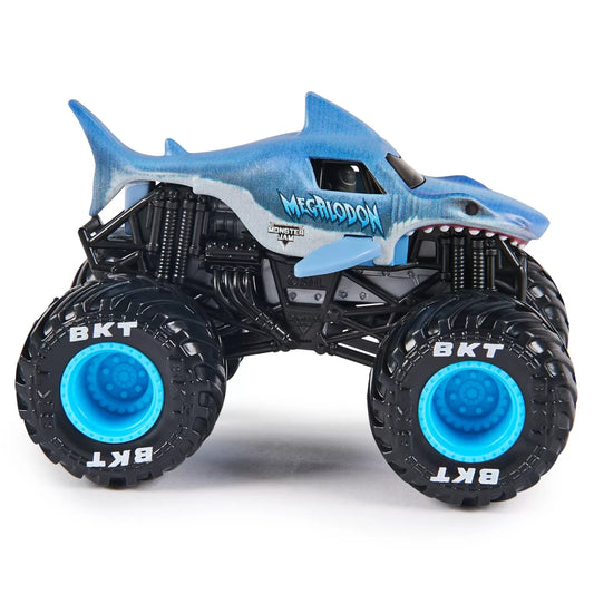 MONSTER JAM MASINUTA METALICA MEGALODON SCARA 1 LA 64, MONSTER JAM