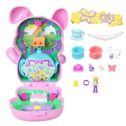 POLLY POCKET SET GENTUTA ANIMALUT IEPURAS LA PETRCERE CU ACCESORII, POLLY POCKET