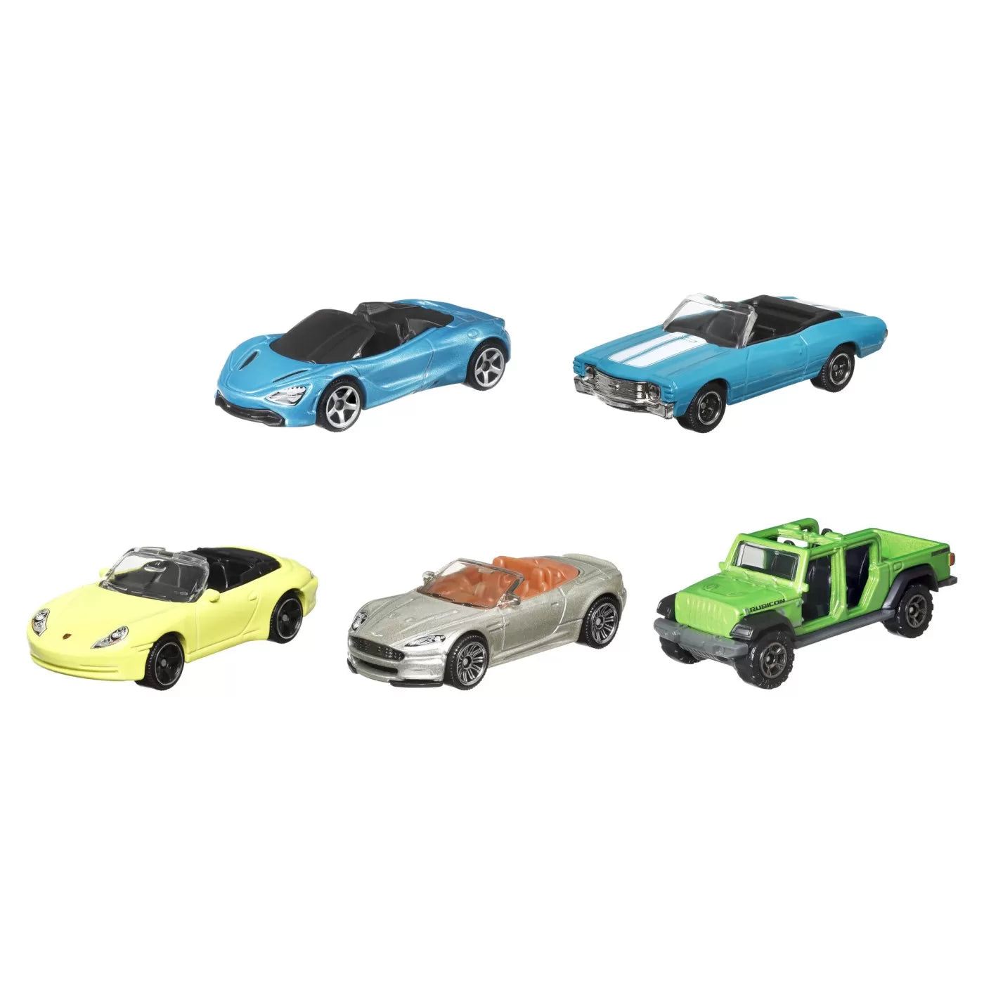 MATCHBOX SET 5 MASINUTE METALICE MBX BLUE HIGHWAYS II SCARA 1:64, MATCHBOX