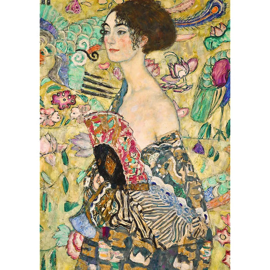 PUZZLE TREFL 1000 ART COLLECTION GUSTAV KLIMT DOAMNA CU EVANTAI, TREFL 1000P