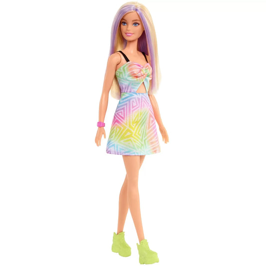 PAPUSA BARBIE FASHIONISTA BLONDA CU SUVITE MOV, BARBIE - FASHIONISTAS