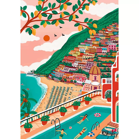 PUZZLE TREFL 1000 PREMIUM PLUS POSITANO ITALIA, TREFL 1000P