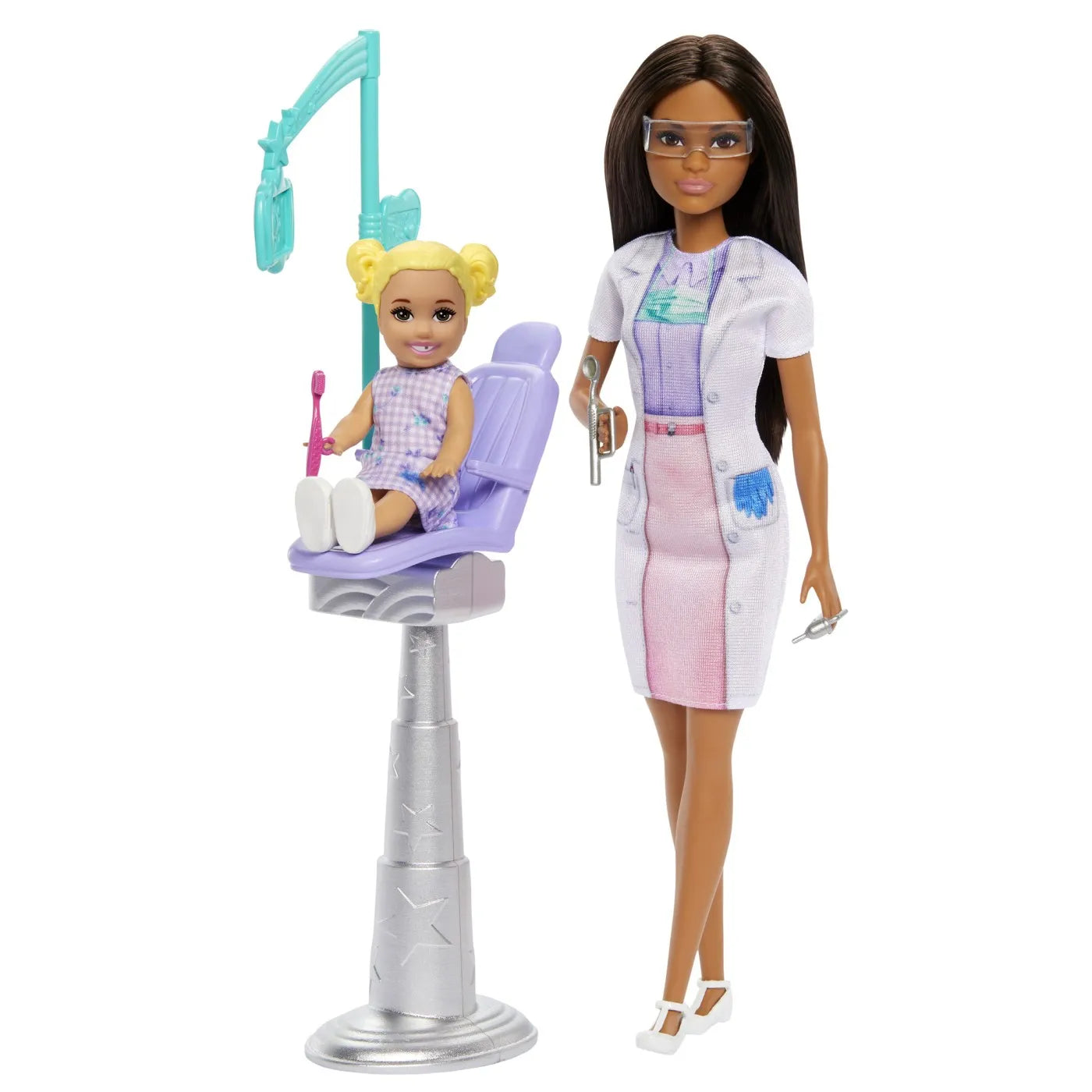 BARBIE SET DE JOACA PAPUSA BARBIE BRUNETA FACE CARIERA STOMATOLOG, BARBIE - I CAN BE