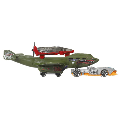 SET AVION SI MASINA HOT WHEELS SUPER RIGS TURBOLENCE TUG , HOT WHEELS - VEHICULE