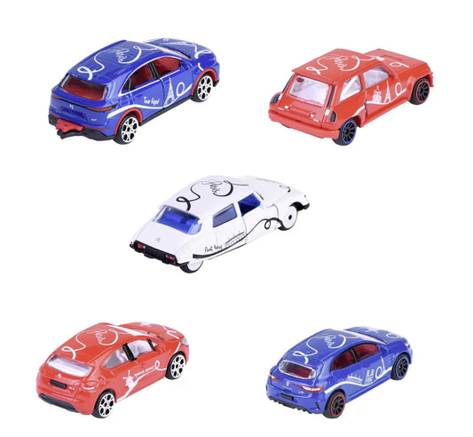 MAJORETTE FRENCH TOUCH SET 5 MASINUTE METALICE SCARA 1:64, MAJORETTE