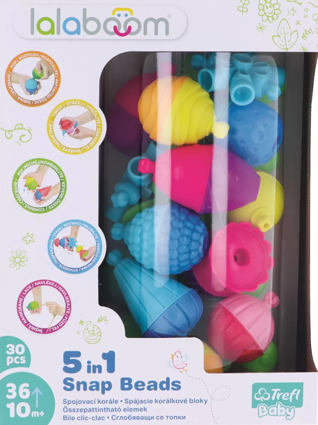 LALABOOM JOC DE DEZVOLTARE BEBE MONTESSORI 30 PIESE, LALABOOM