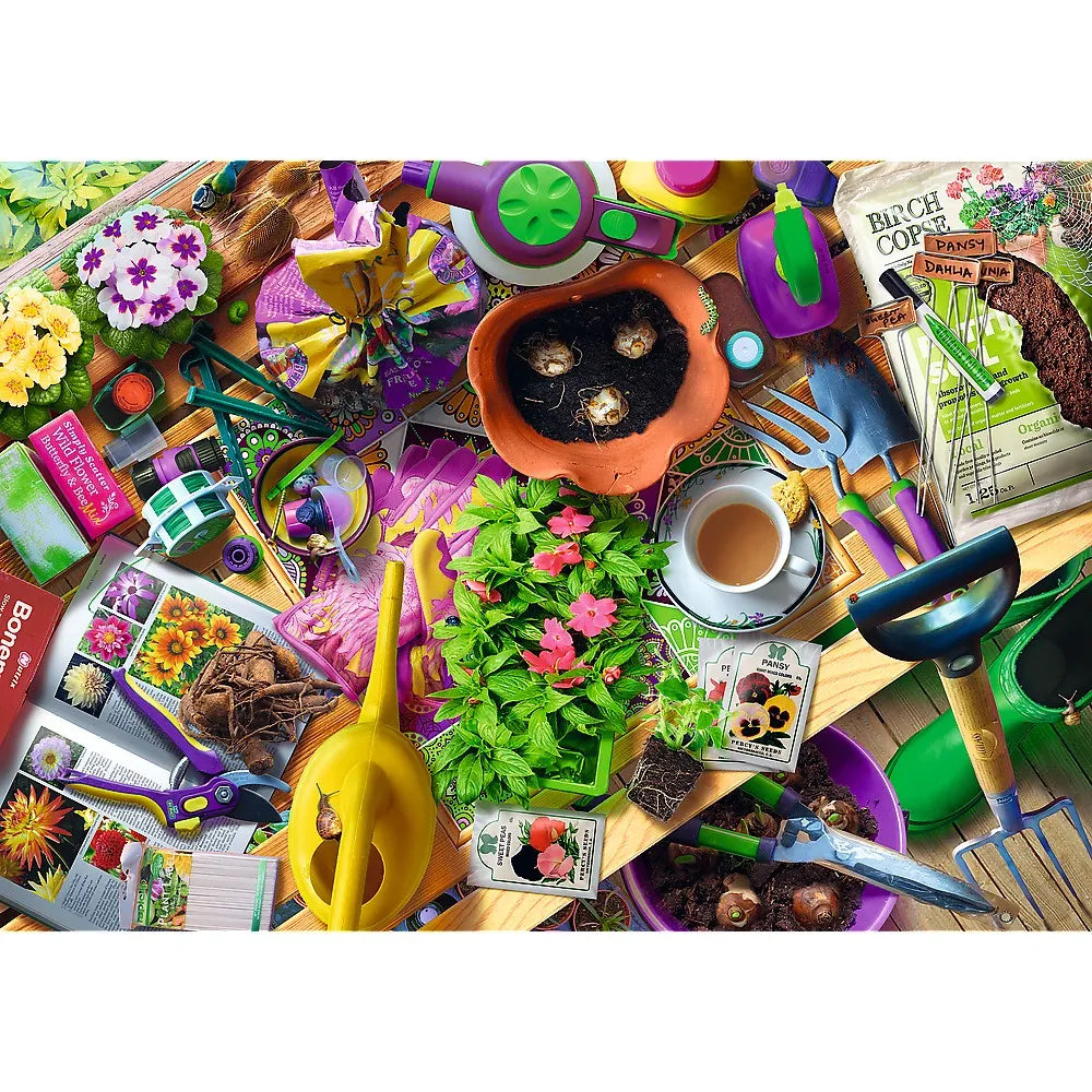 PUZZLE TREFL 1000 ARANJAREA GRADINII ARTIST ANDREW FARLEY, TREFL 1000P