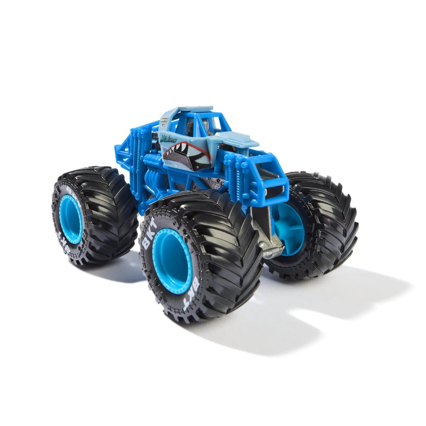 MONSTER JAM MASINUTA METALICA MEGALODON ALBASTRU SCARA 1 LA 64, MONSTER JAM
