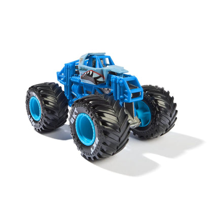 MONSTER JAM MASINUTA METALICA MEGALODON ALBASTRU SCARA 1 LA 64, MONSTER JAM
