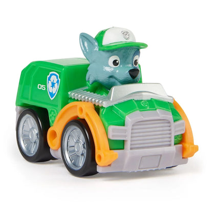 PATRULA CATELUSILOR PUP SQUAD RACERS VEHICUL CU FIGURINA ROCKY, PATRULA CATELUSILOR