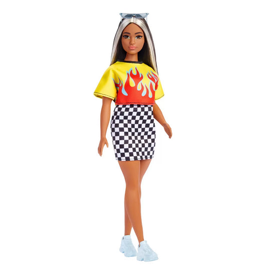 PAPUSA BARBIE FASHIONISTA BRUNETA CU SUVITE BLONDE, BARBIE - FASHIONISTAS