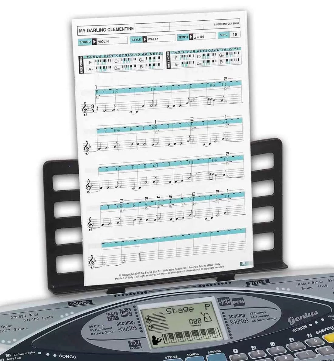 BONTEMPI ORGA DIGITALA DJ CU 40 CLAPE SI AMPLIFICATOR, BONTEMPI