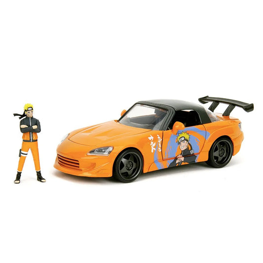 JADA NARUTO SHIPPUDEN SET FIGURINA NARUTO SI MASINUTA METALICA HONDA 2001 S2000 SCARA 1:24, JADATOYS