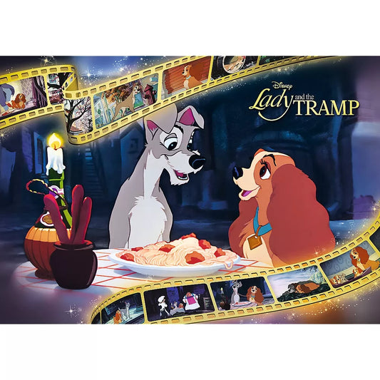 PUZZLE TREFL 1000 PREMIUM PLUS DISNEY DOAMNA SI VAGABONDUL, TREFL 1000P