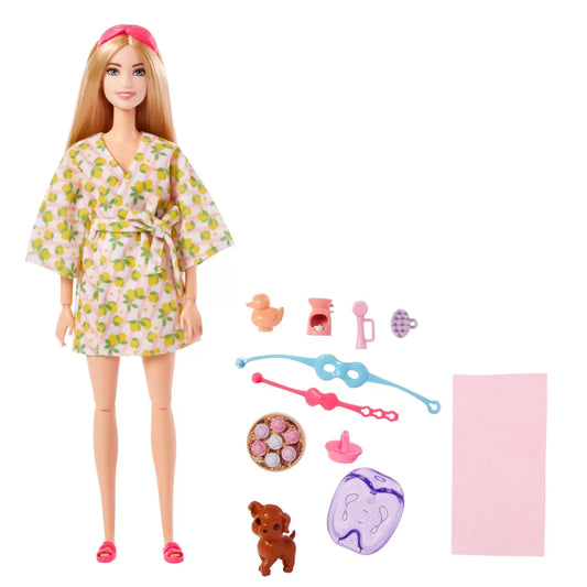 BARBIE SET DE JOACA CU ACCESORII PAPUSA BARBIE O ZI LA SPA, BARBIE - I CAN BE