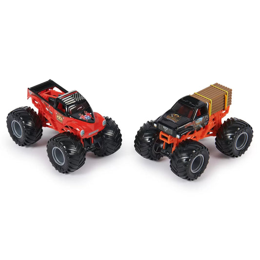 MONSTER JAM SET 2 MASINUTE METALICE LUMBERJACK SI AXE SCARA 1:64, MONSTER JAM