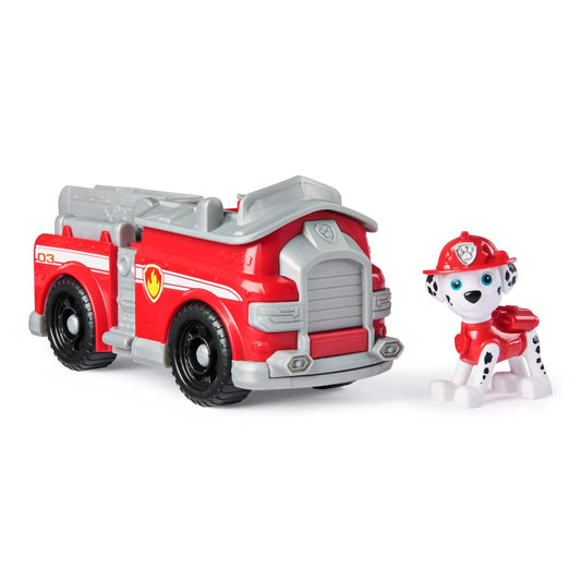PATRULA CATELUSILOR SET VEHICUL DE BAZA MASINA DE POMPIERI SI FIGURINA MARSHALL, PATRULA CATELUSILOR