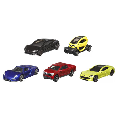 MATCHBOX SET 5 MASINUTE METALICE MBX ELECTRIC DRIVERS SCARA 1:64, MATCHBOX