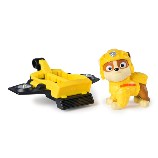 PATRULA CATELUSILOR ACTION PUPS SET VEHICUL DE SALVARE HOVERBOARD SI FIGURINA RUBBLE 5 CM, PATRULA CATELUSILOR