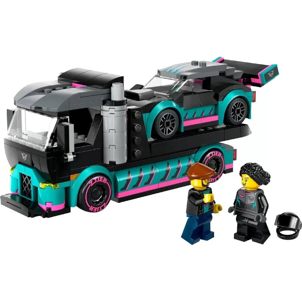 LEGO CITY MASINA DE CURSE SI CAMION TRANSPORTATOR DE MASINI 60406, LEGO CITY